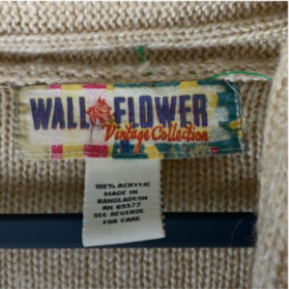 Wall Flower Open Cream Cardigan Sweater SIze M‎ - Picture 2 of 3